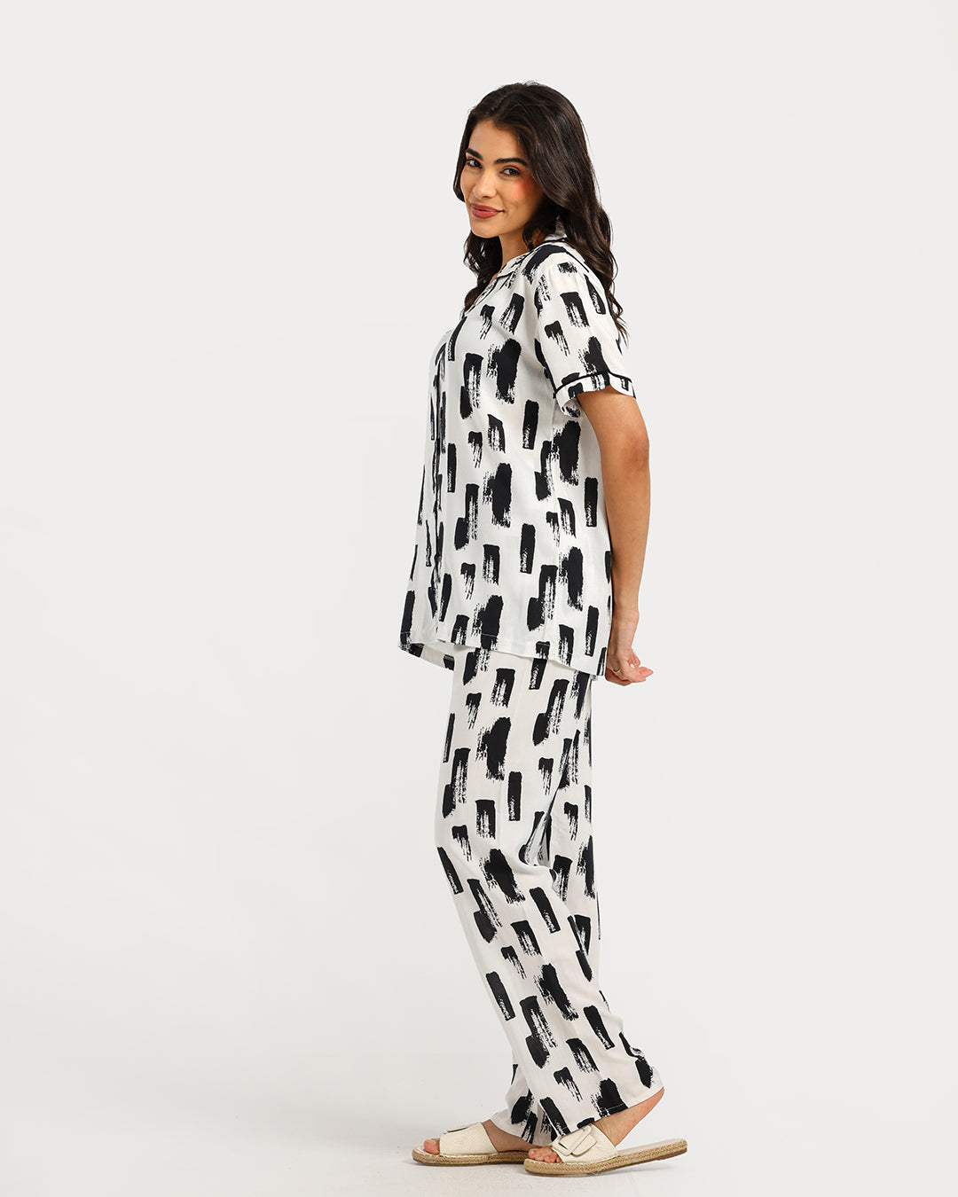 Women's Short Sleeve Pajama Set with Pants