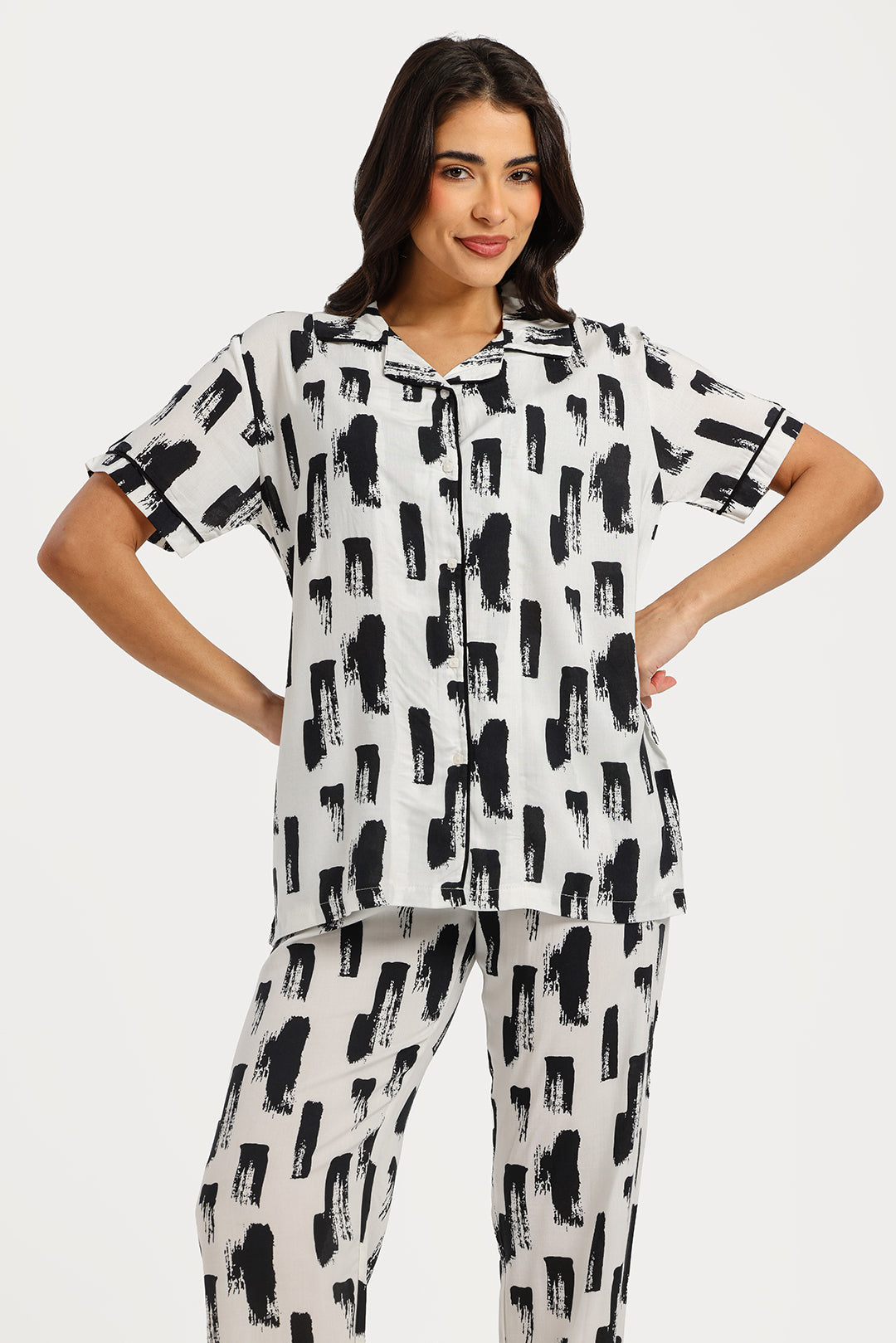 Women's Short Sleeve Pajama Set with Pants