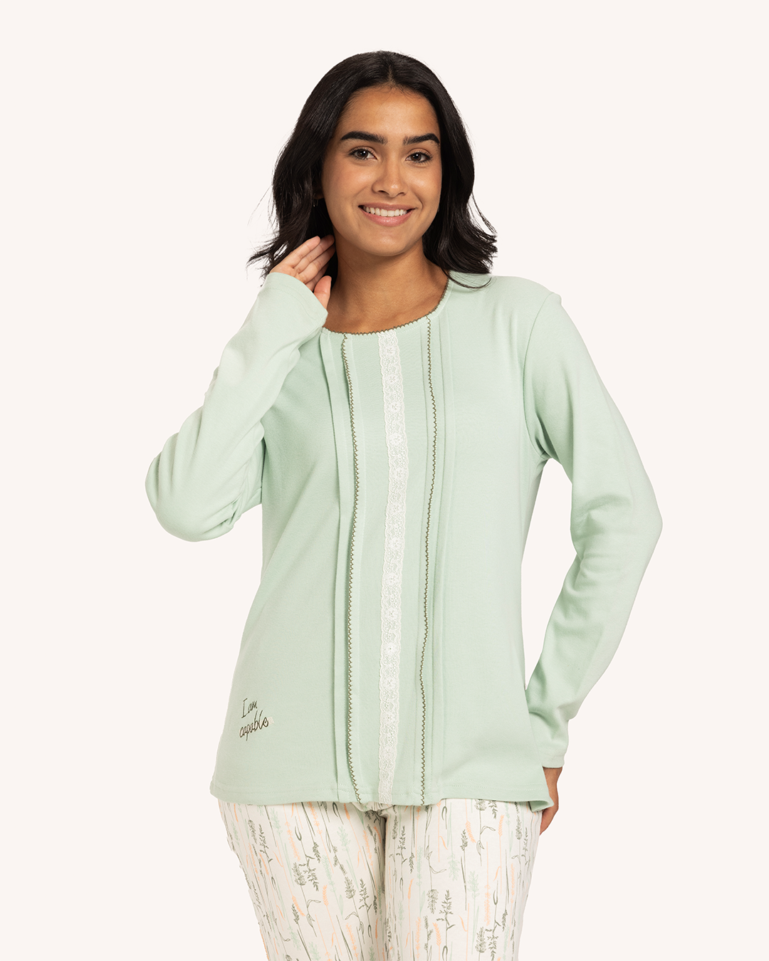 بيجاما حريمى بنطلون تطريز