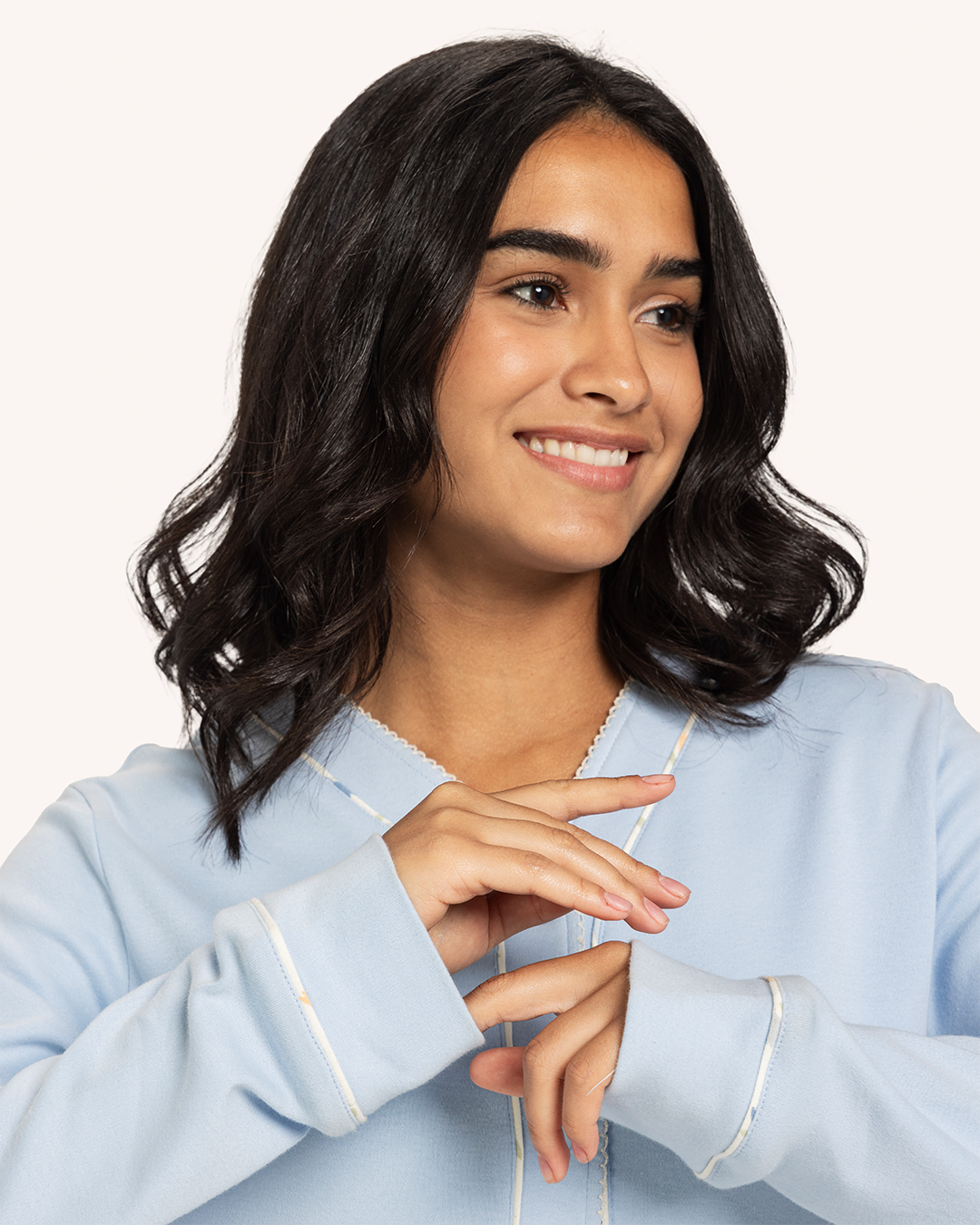 بيجاما حريمى كم زراير بنطلون جيبين