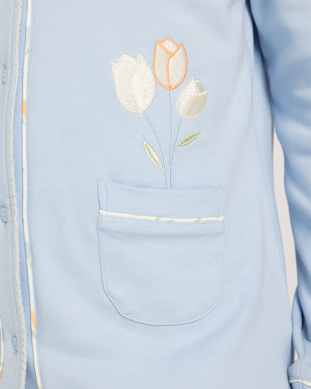 بيجاما حريمى كم زراير بنطلون جيبين