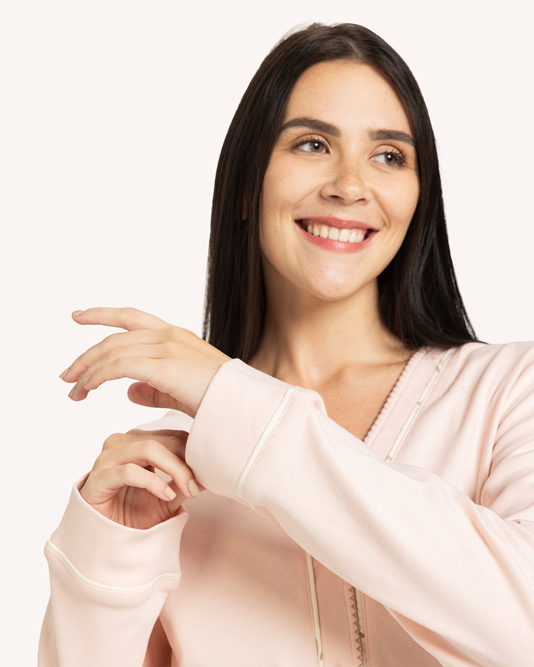 بيجاما حريمى كم زراير بنطلون جيبين