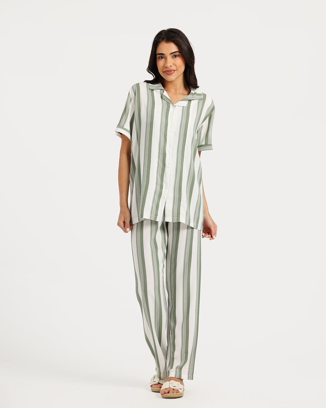 Women's Short Sleeve Pajama Set with Pants