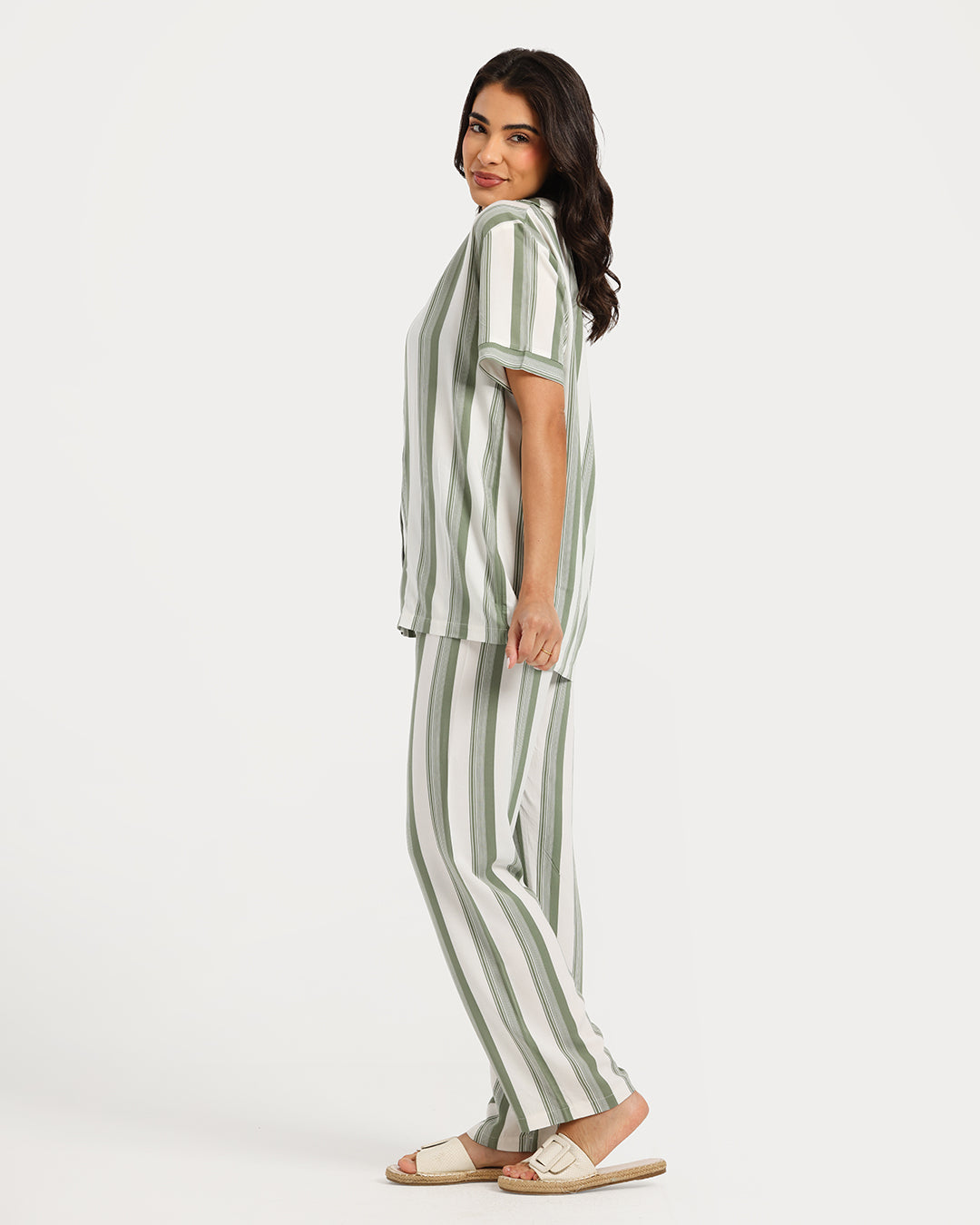 Women's Short Sleeve Pajama Set with Pants