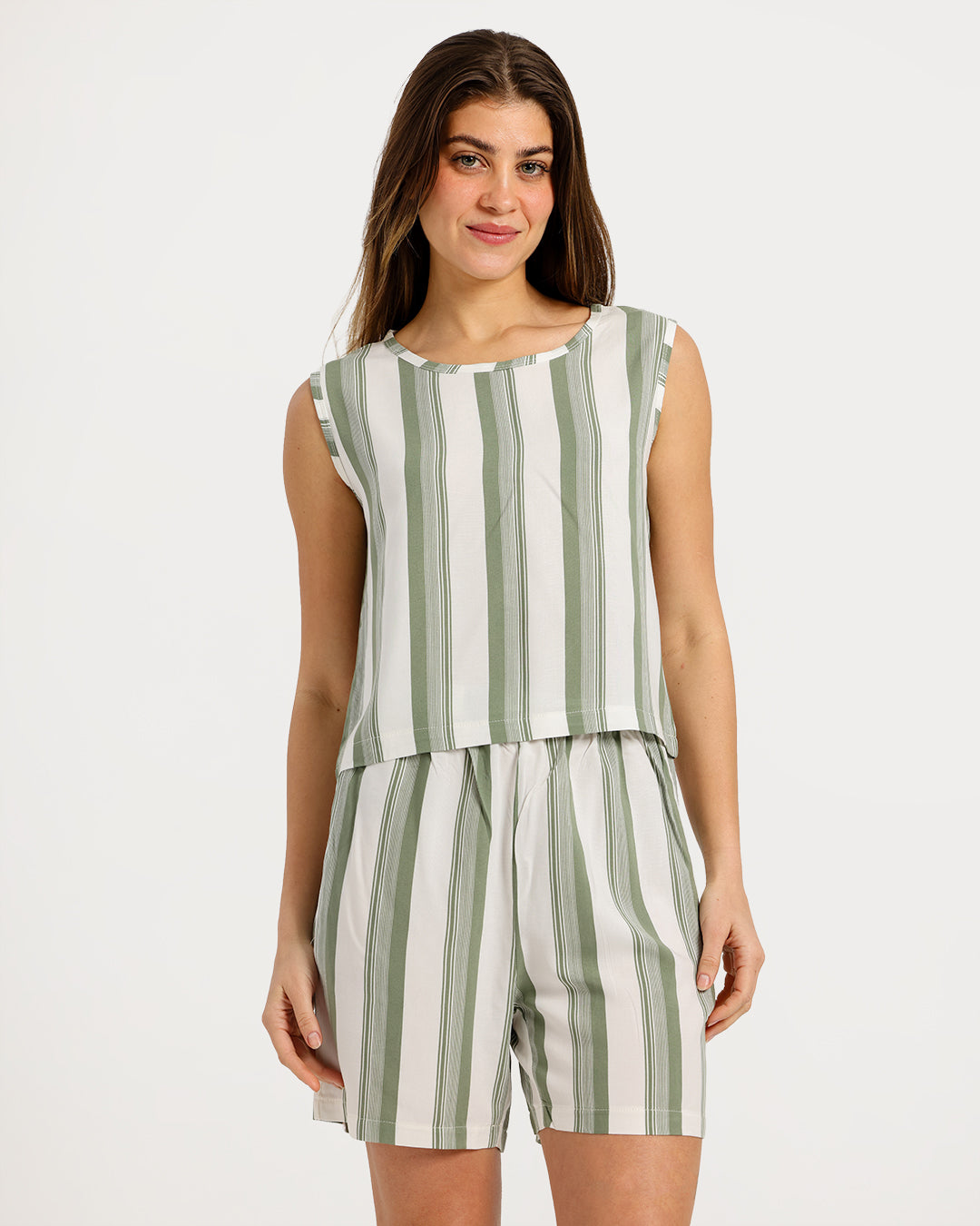 Women's Sleeveless Pajama Set with Shorts