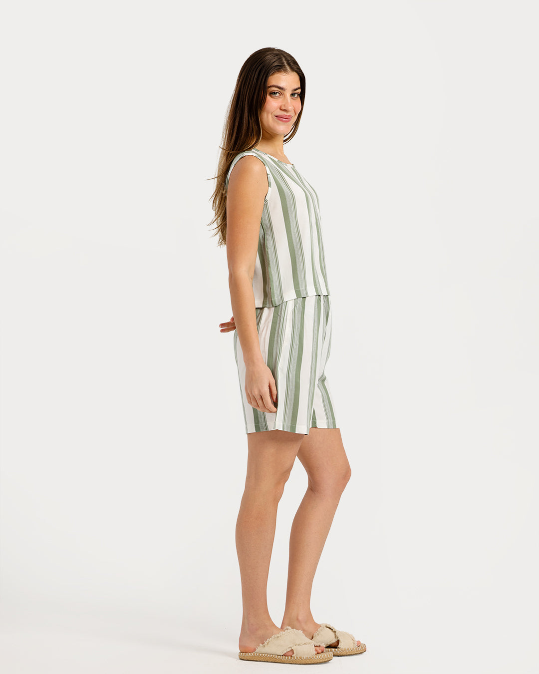 Women's Sleeveless Pajama Set with Shorts