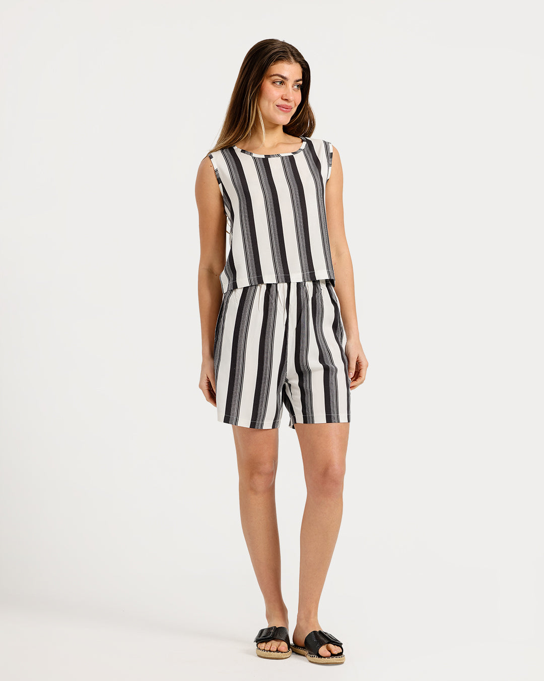 Women's Sleeveless Pajama Set with Shorts