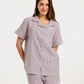 Women's pajama with short sleeves with shorts