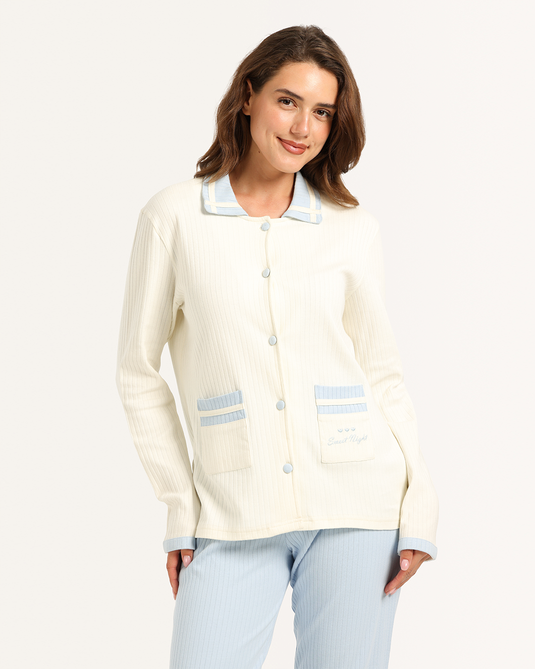 بيجاما حريمى زراير جيبين