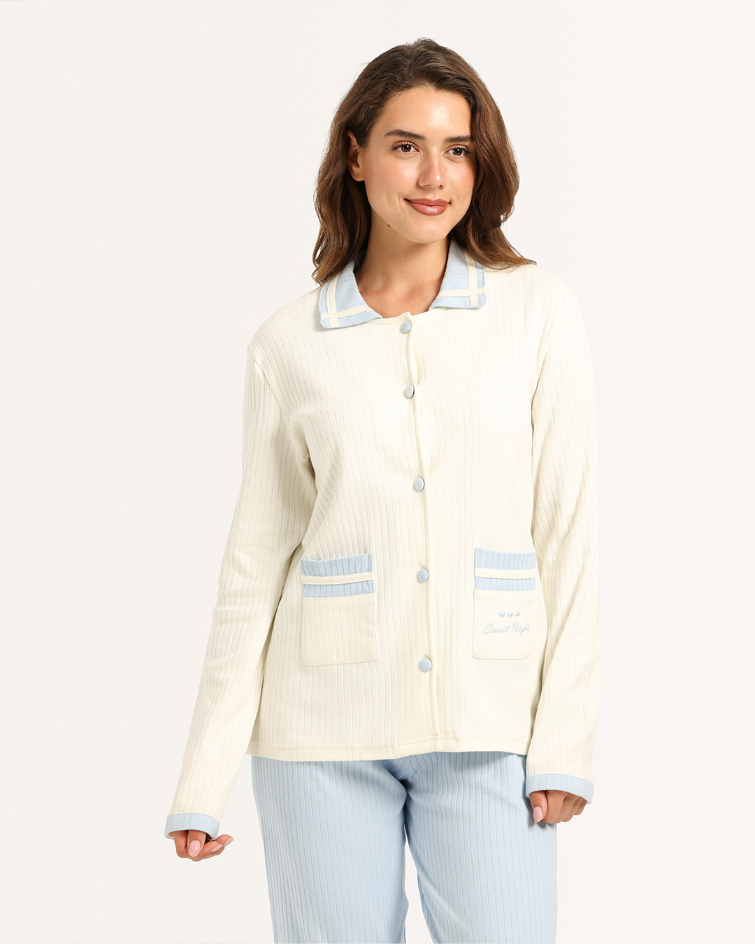 بيجاما حريمى زراير جيبين