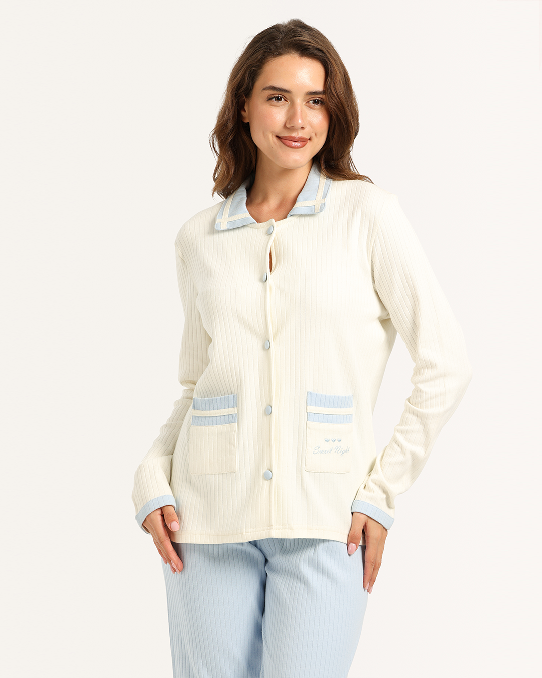 بيجاما حريمى زراير جيبين