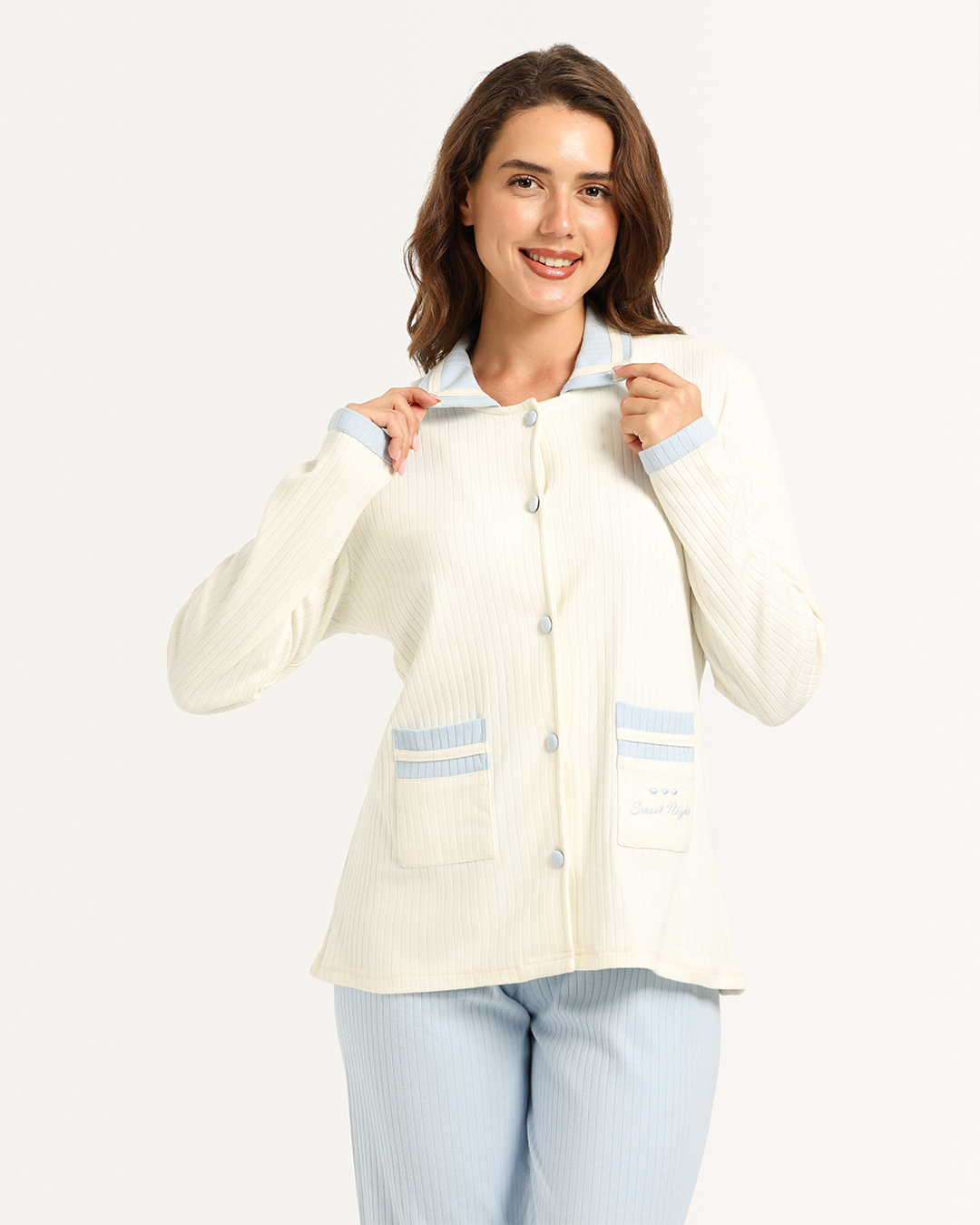 بيجاما حريمى زراير جيبين