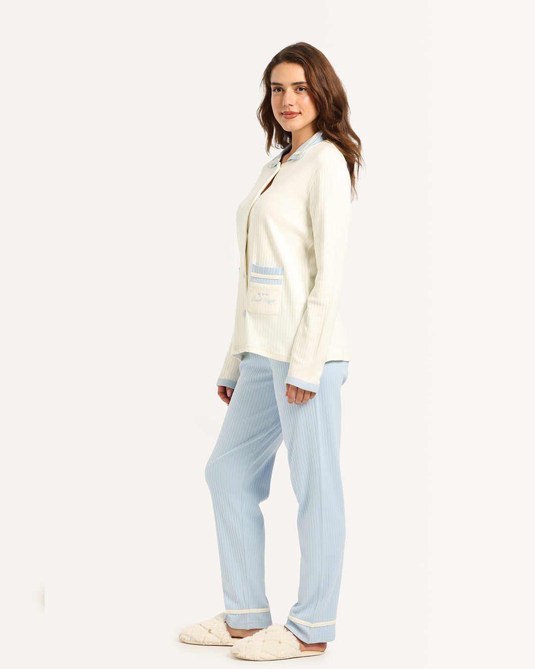 بيجاما حريمى زراير جيبين