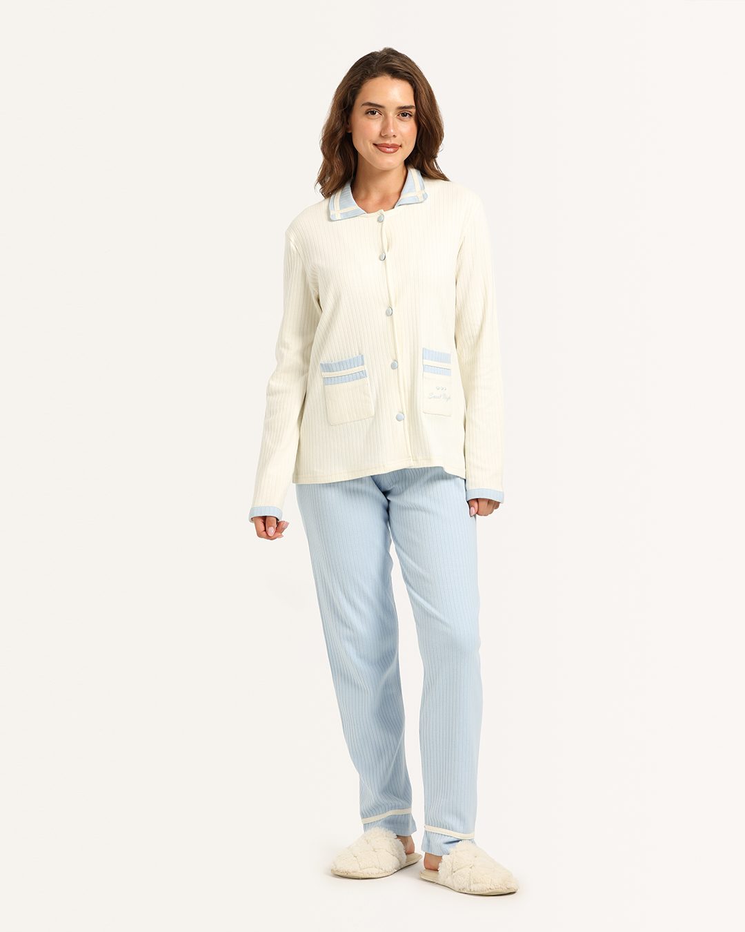 بيجاما حريمى زراير جيبين