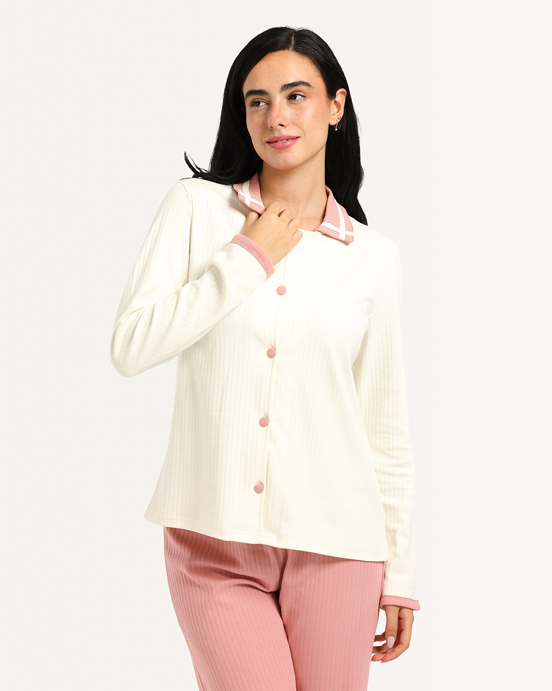 بيجاما حريمى زراير جيبين