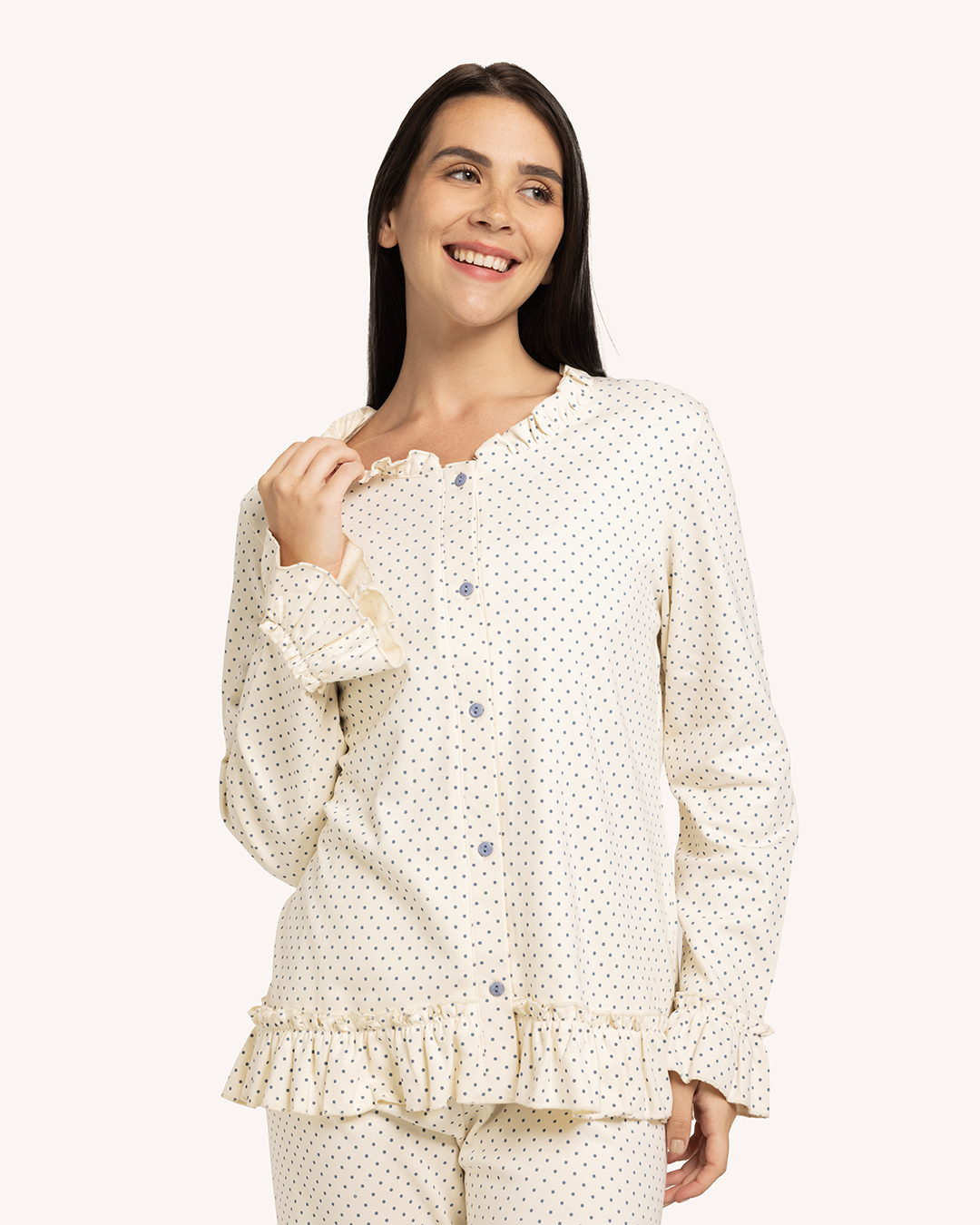 بيجاما حريمى زراير منقط