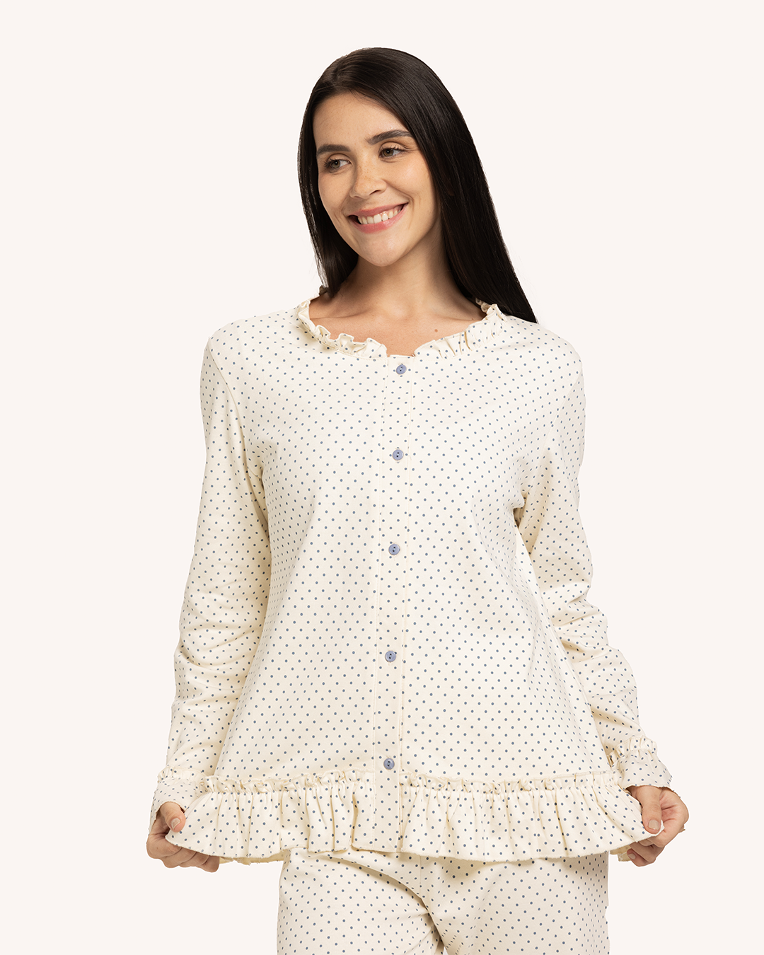 بيجاما حريمى زراير منقط