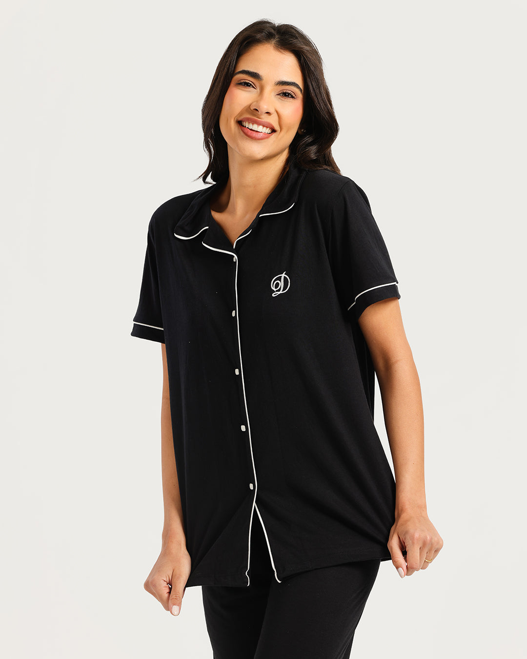 Women's Short Sleeve Pajama Set with Pants