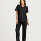 Women's Short Sleeve Pajama Set with Pants