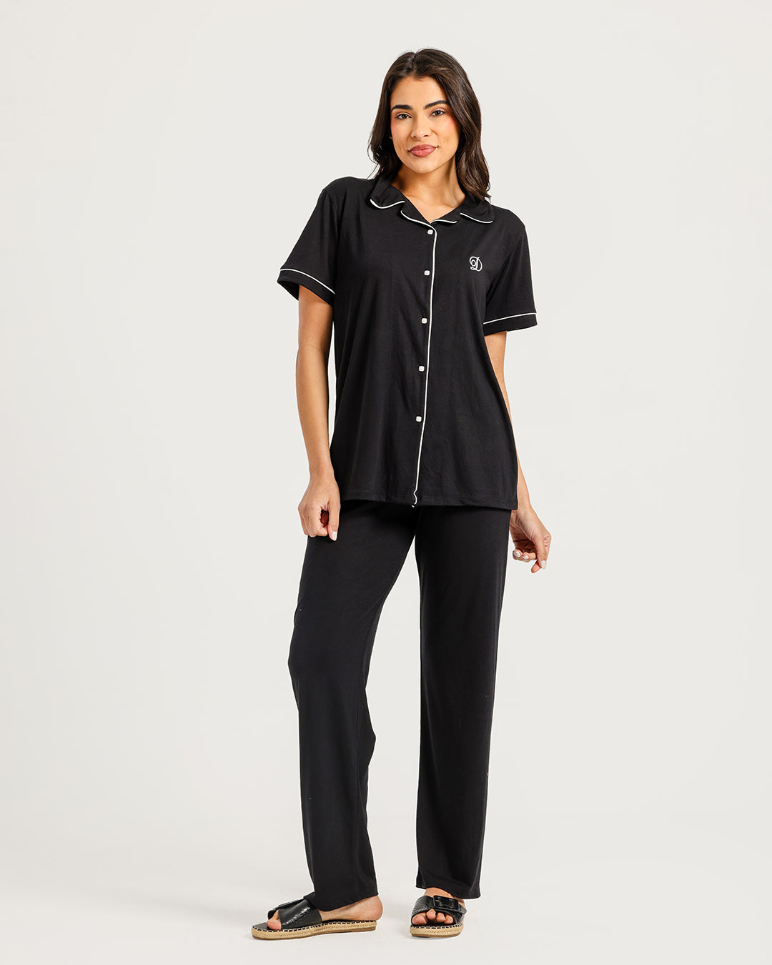 Women's Short Sleeve Pajama Set with Pants