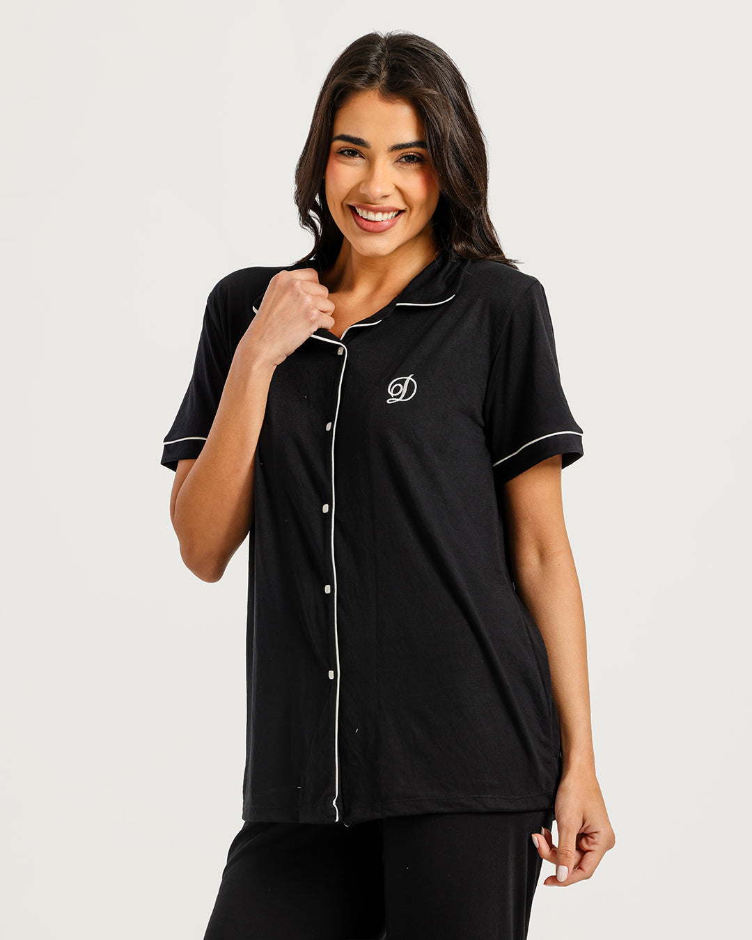 Women's Short Sleeve Pajama Set with Pants