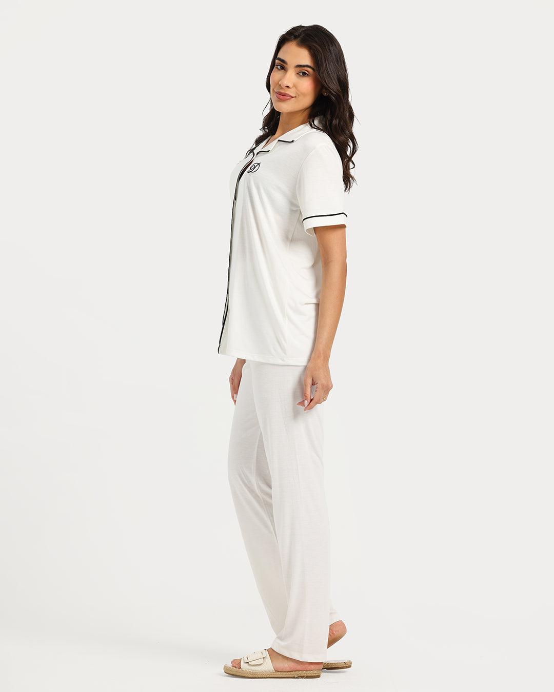 Women's Short Sleeve Pajama Set with Pants