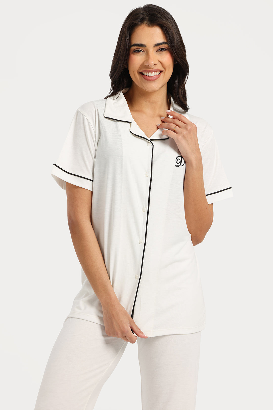 Women's Short Sleeve Pajama Set with Pants