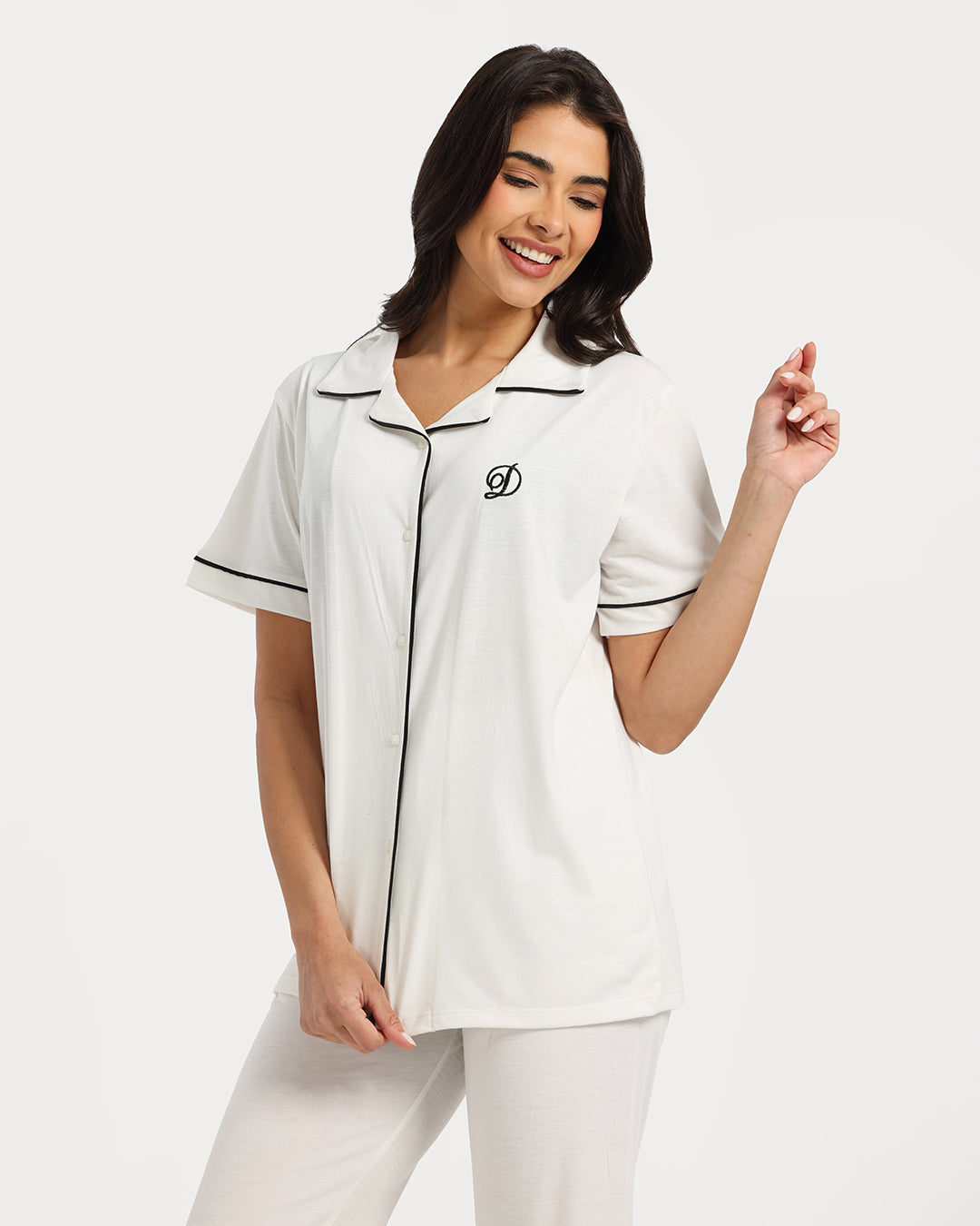Women's Short Sleeve Pajama Set with Pants