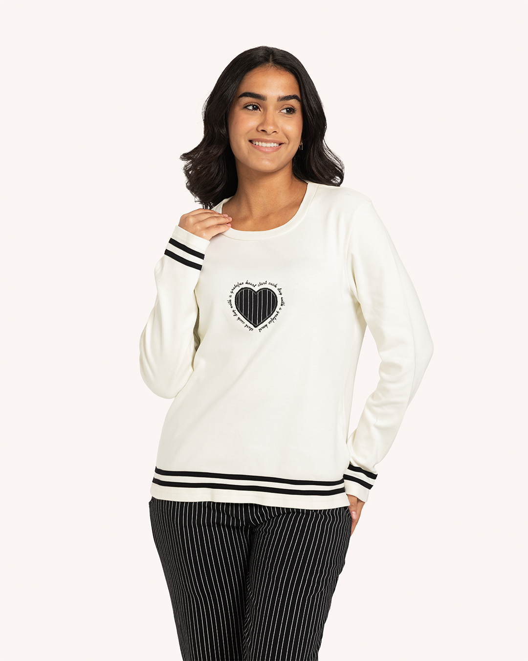 بيجاما حريمى كم بنطلون قلب