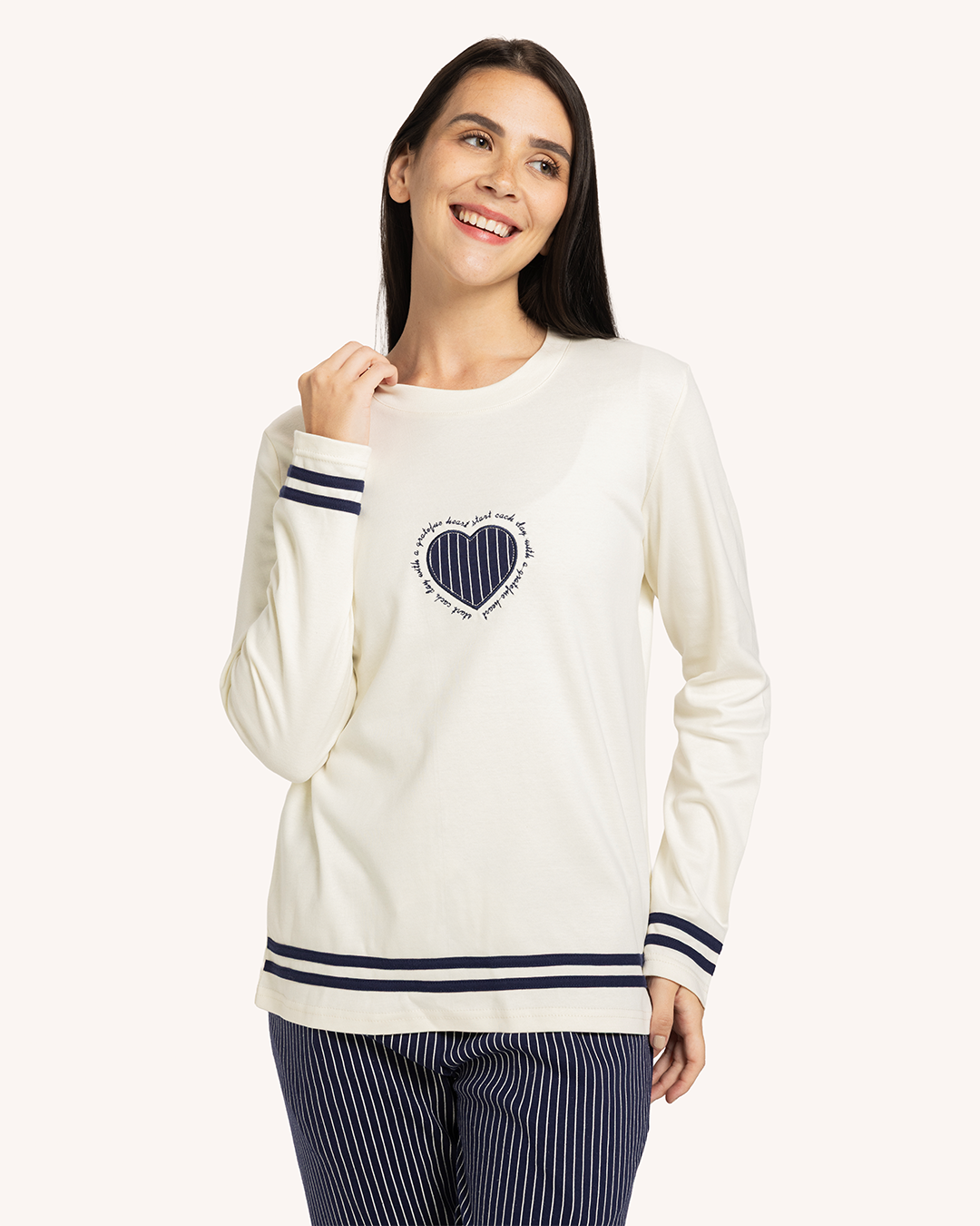 بيجاما حريمى كم بنطلون قلب