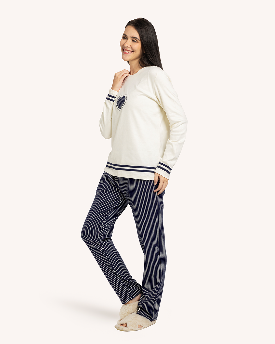 بيجاما حريمى كم بنطلون قلب