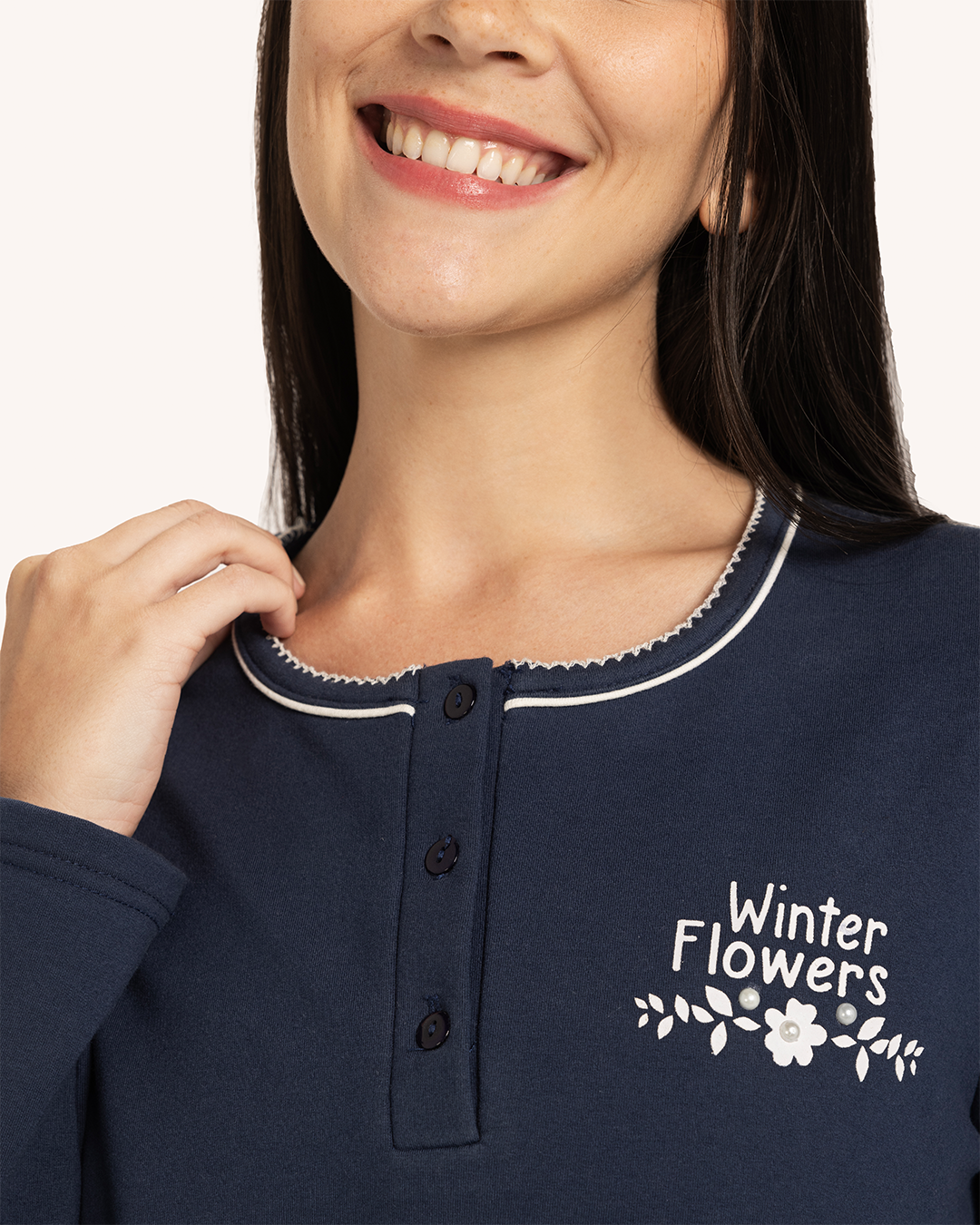 بيجاما حريمى كم بنطلون ورد صغير