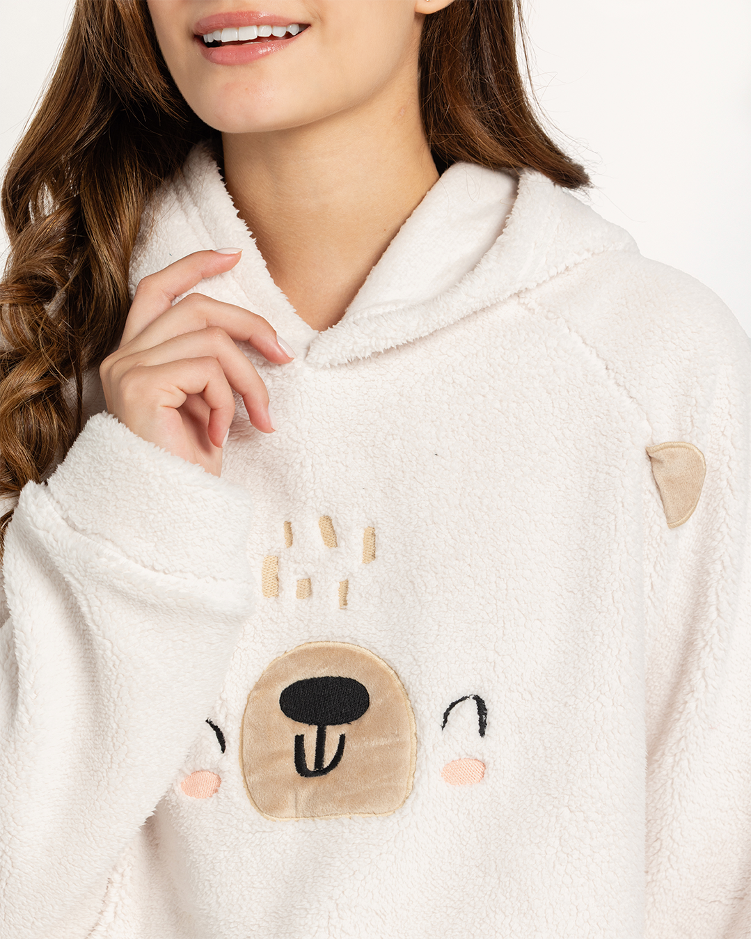 Cute Bear Women Fluffy Pajama