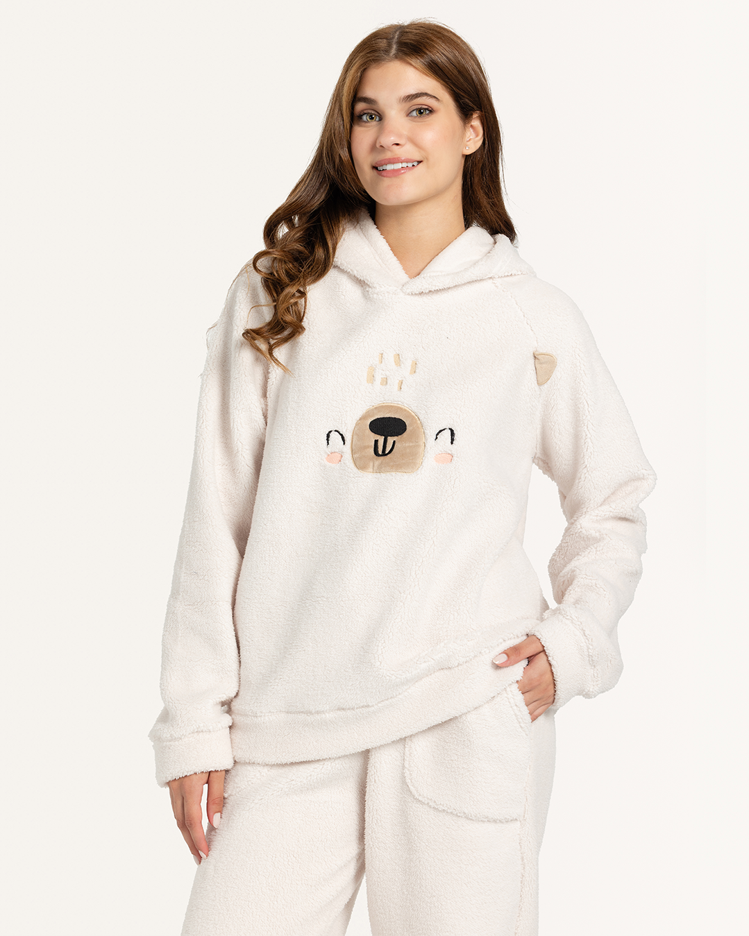 Cute Bear Women Fluffy Pajama