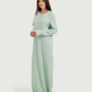Long Women's Jalabiya with Lace Strips