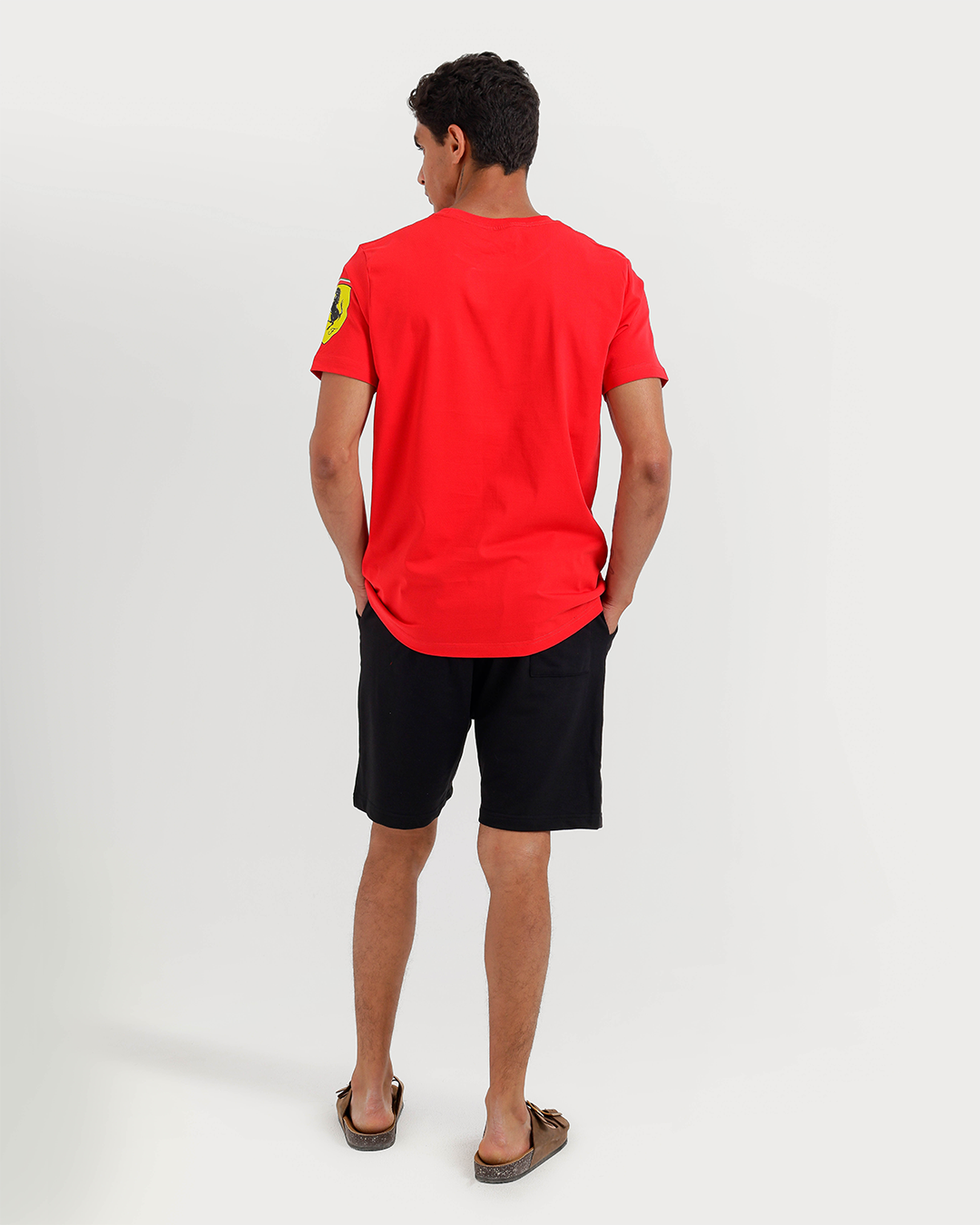 Ferrari Men's Pajama Set Half Sleeve with Shorts