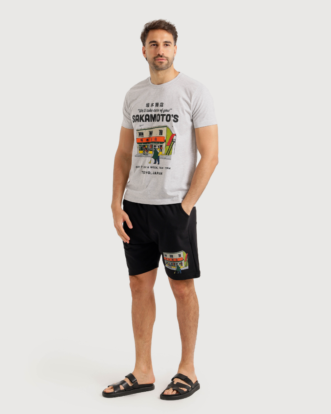 sakamoto بيجاما رجالي نص كم وشورت