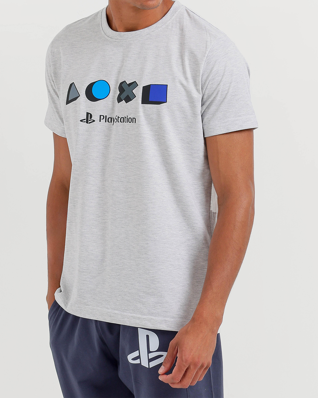 PlayStation Men's Pajama Set Half Sleeve with Pants