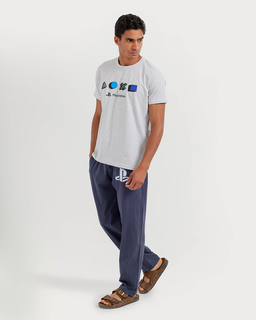 PlayStation Men's Pajama Set Half Sleeve with Pants