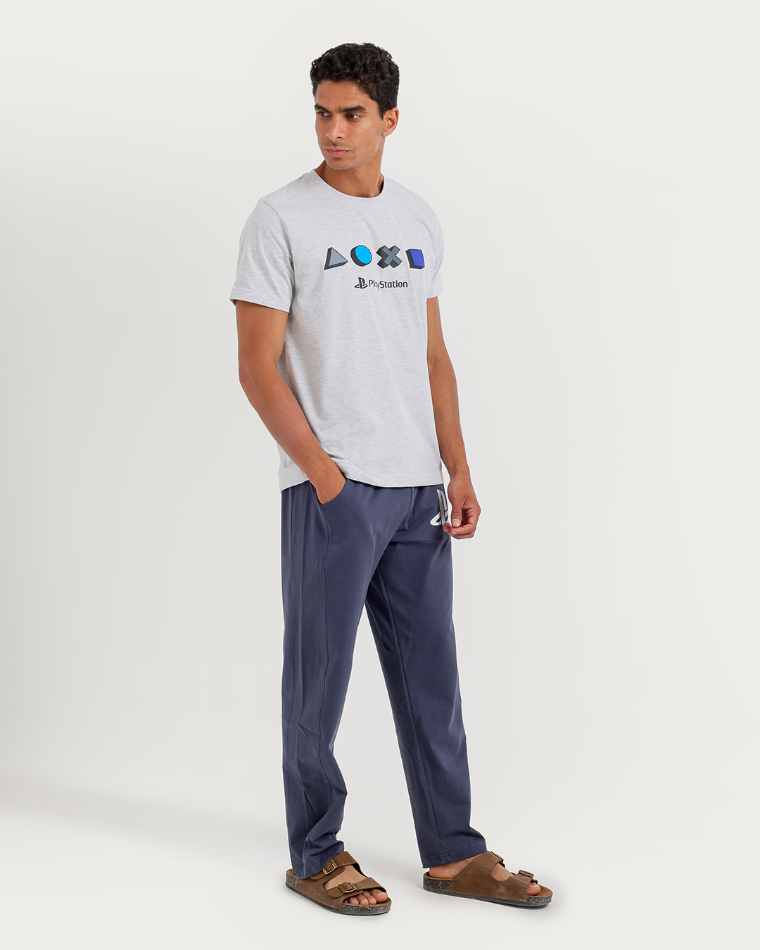 PlayStation Men's Pajama Set Half Sleeve with Pants