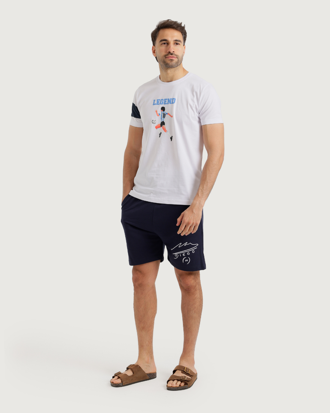 Maradona Men's Short Sleeve Pajamas with Shorts