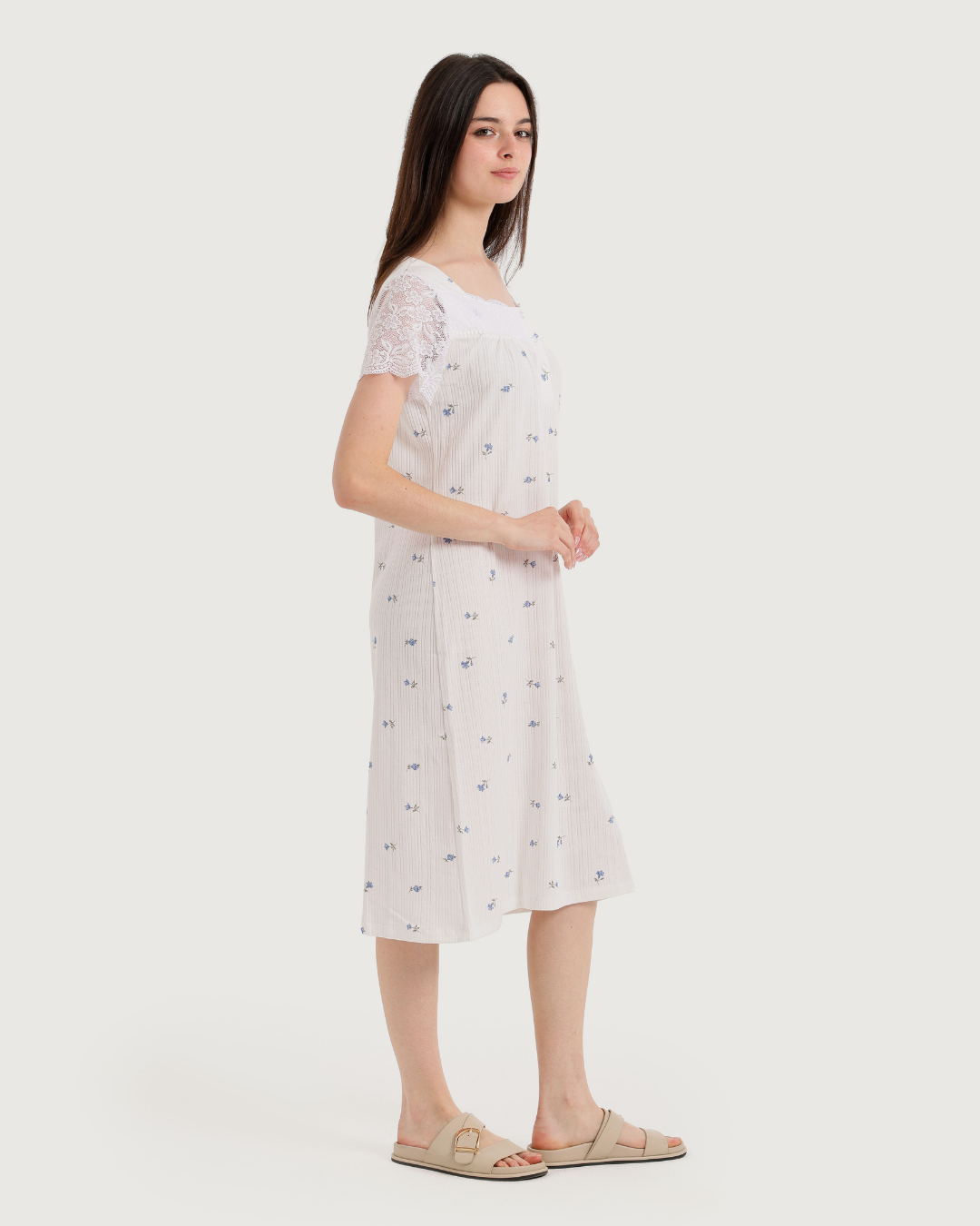 Women's Jacquard Nightshirt Half Sleeve