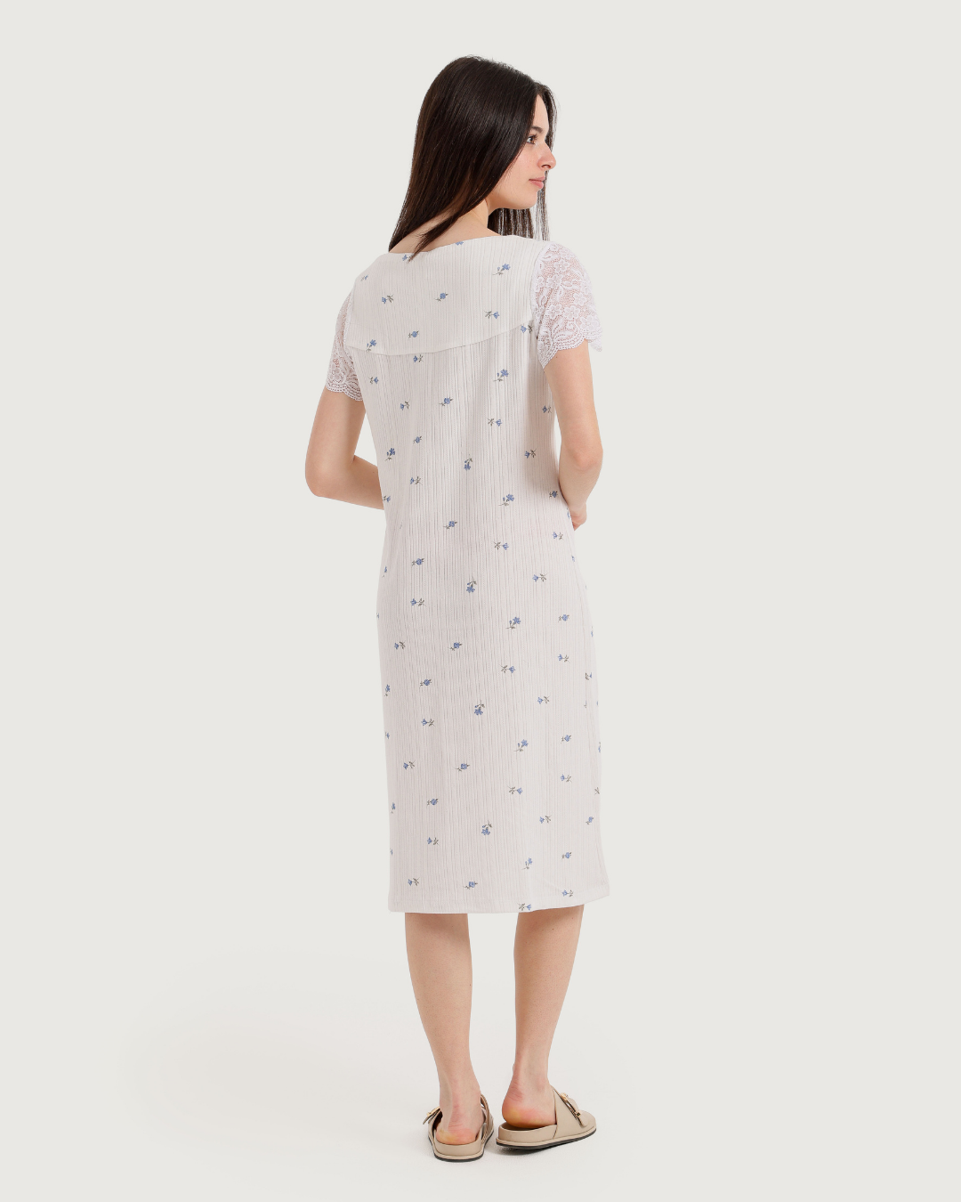 Women's Jacquard Nightshirt Half Sleeve