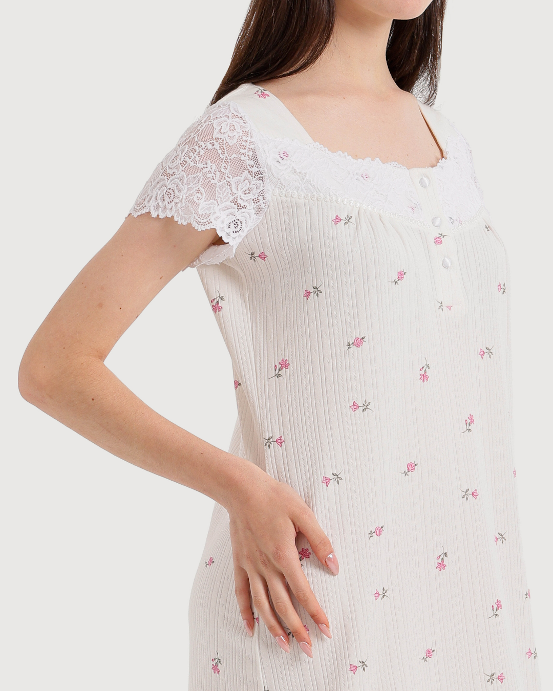 Women's Jacquard Nightshirt Half Sleeve