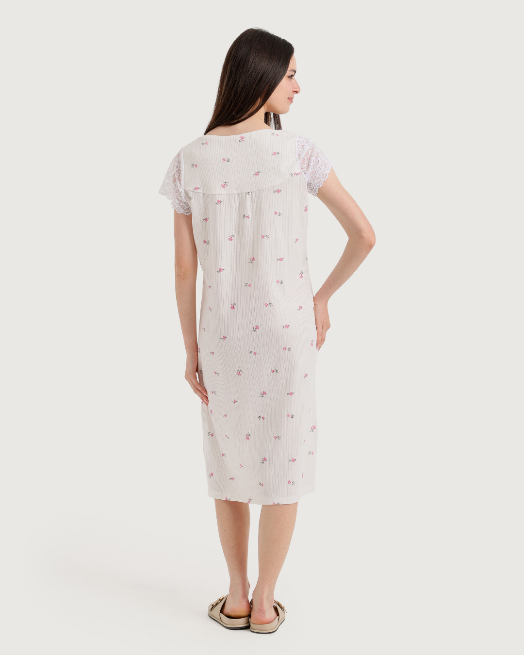 Women's Jacquard Nightshirt Half Sleeve