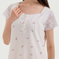 Women's Jacquard Nightshirt Half Sleeve