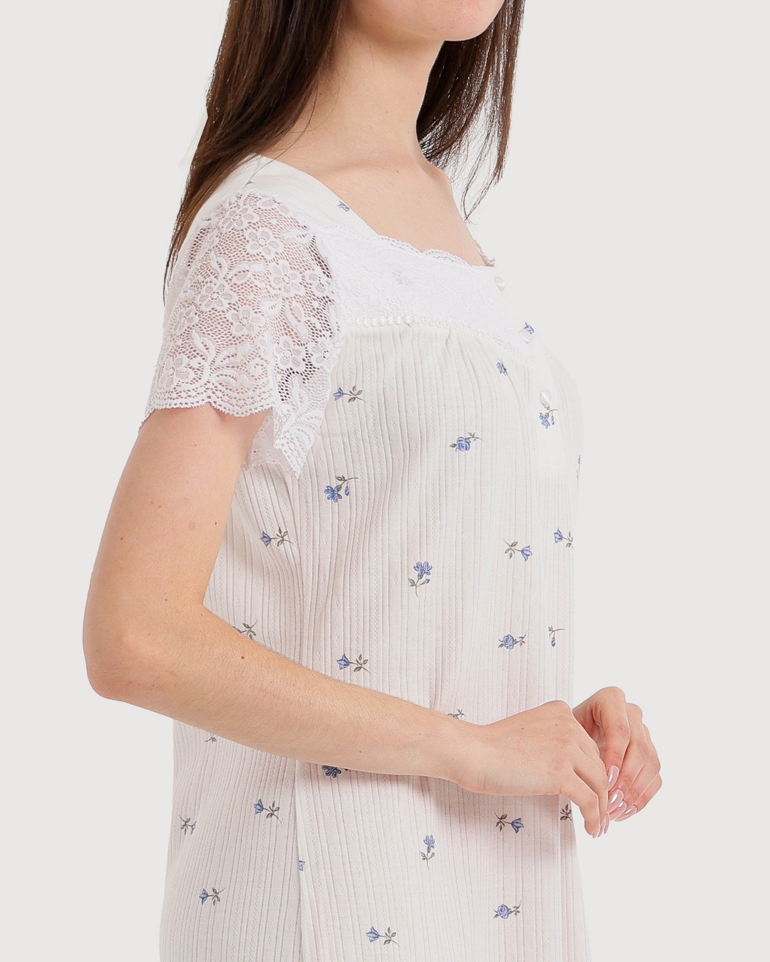 Women's Jacquard Nightshirt Half Sleeve