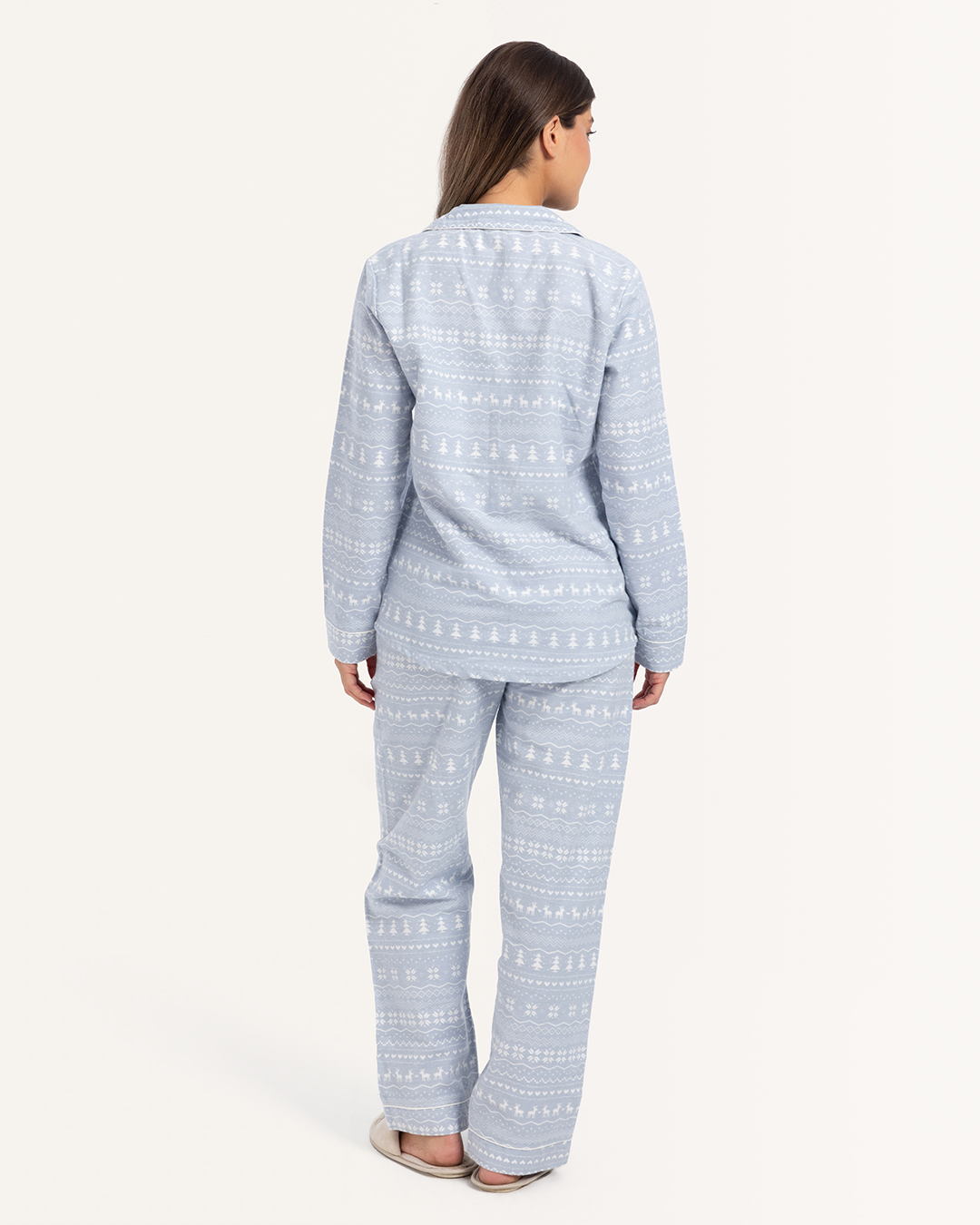 بيجاما كلاسيك بزراير موسم الأعياد