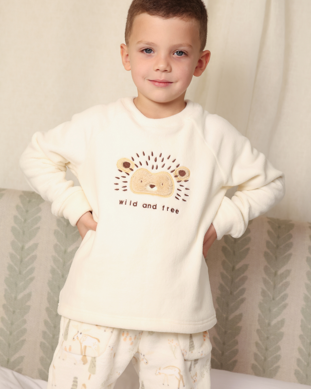 بيجاما كُم طويل قنفذ سعيد