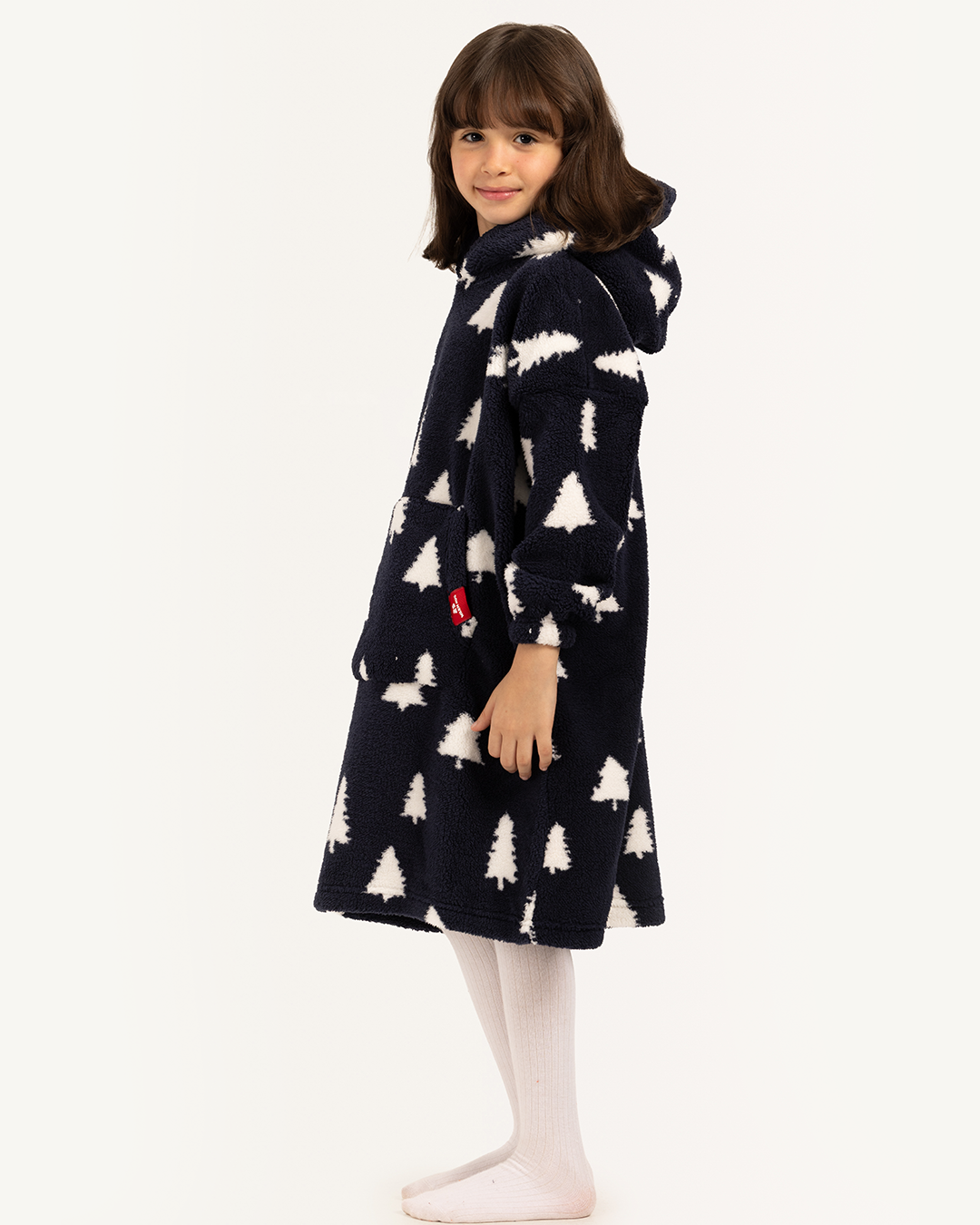 بطانية بأكمام و كابيشون أشجار الكريسماس